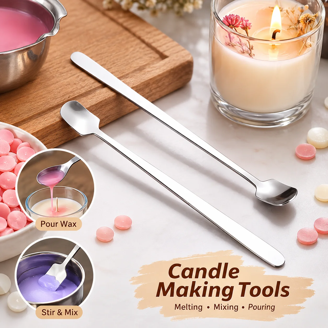 Candle Making With Beeswax - 1/2PCS Stainless Steel Candle Making Spoon