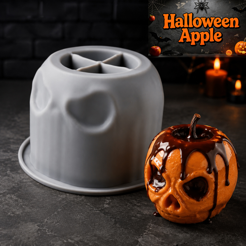 Candle Making Classes - Halloween skull apple silicone mold, creative