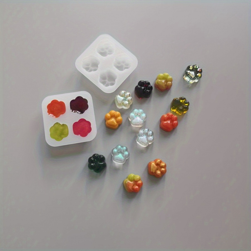 Candle Making Classes - 1Cat Paw Pattern Silicone Mold Set-4A