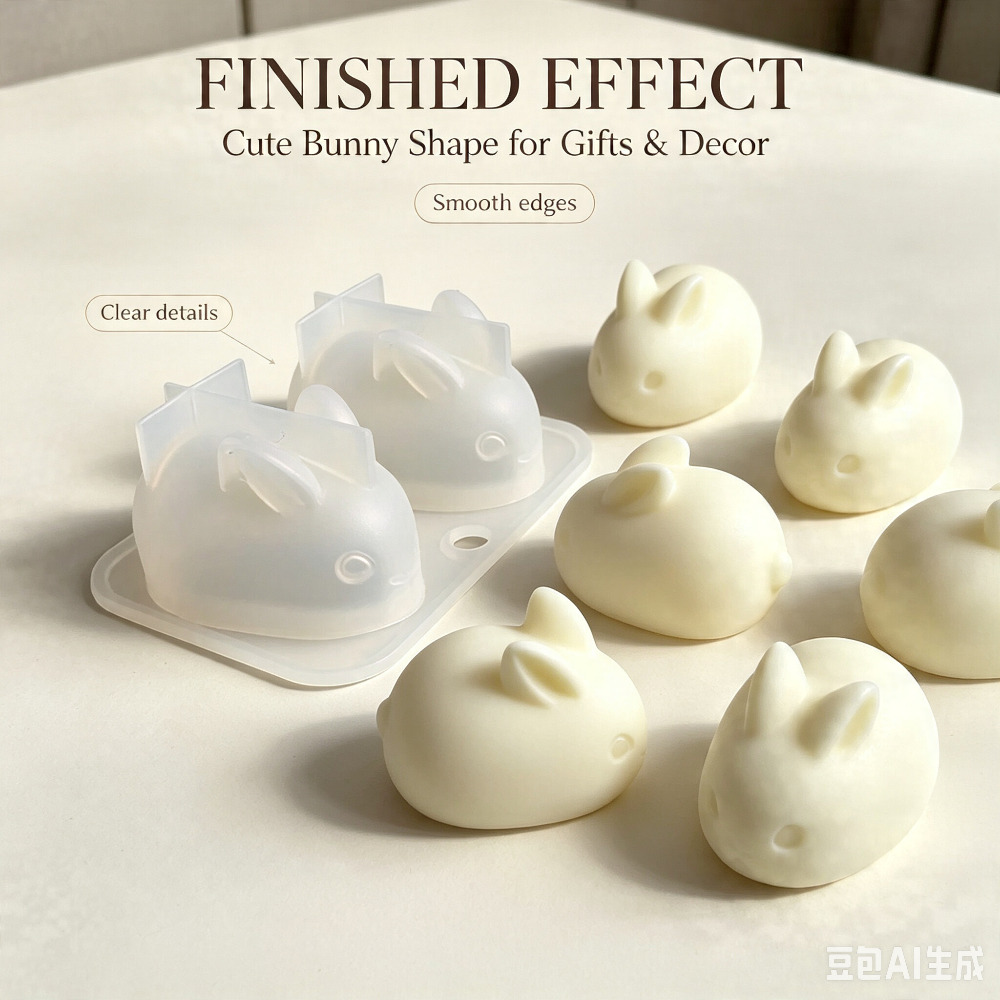 3D Mini Rabbit Silicone Mold F - Candle Making Classes 评论和价格