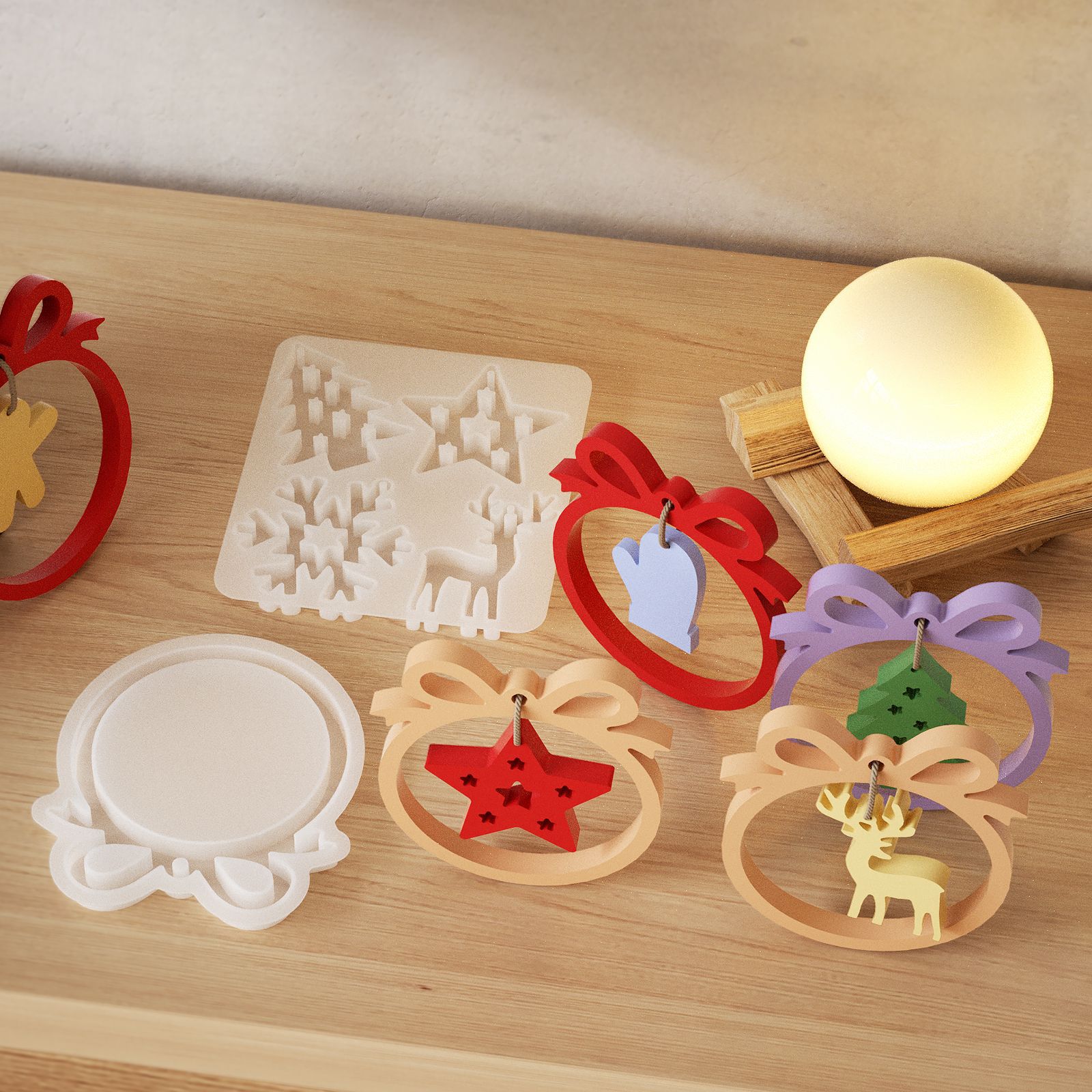 1/3 piece Christmas resin sili - Candle Making Classes 评论和价格