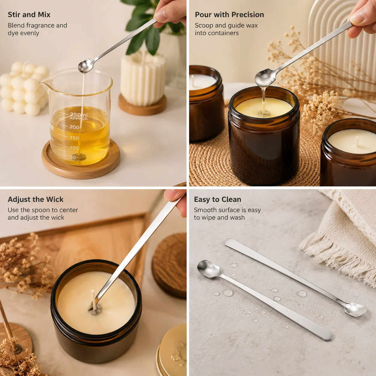 1/2PCS Stainless Steel Candle  - Candle Making With Beeswax 评论和价格
