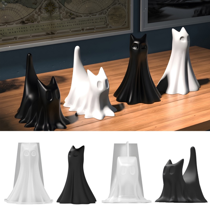 Ghost Cat Halloween Desktop Or - Candle Making Classes 评论和价格