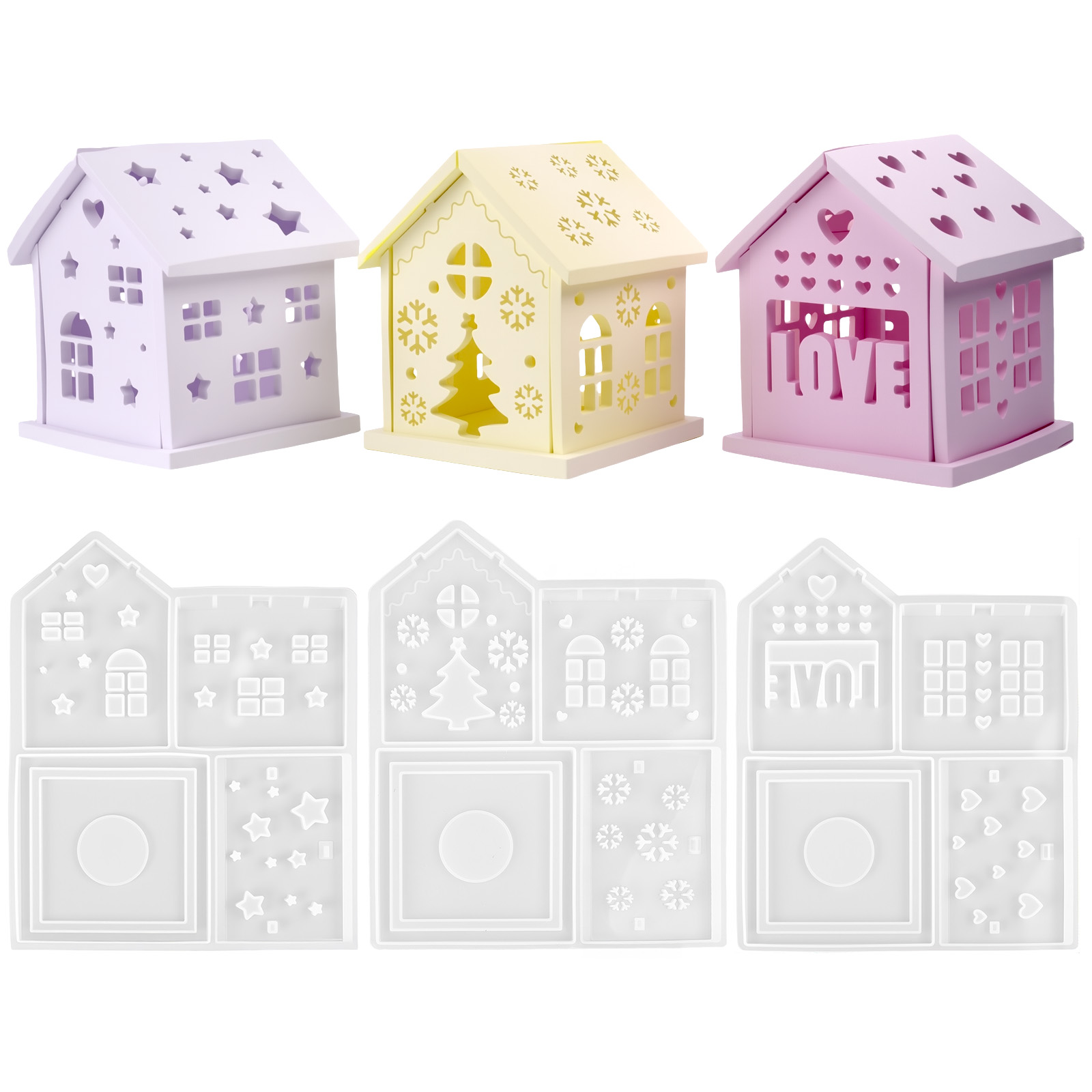 3D House Silicone Mold DIY Chr - Candle Making Classes 评论和价格