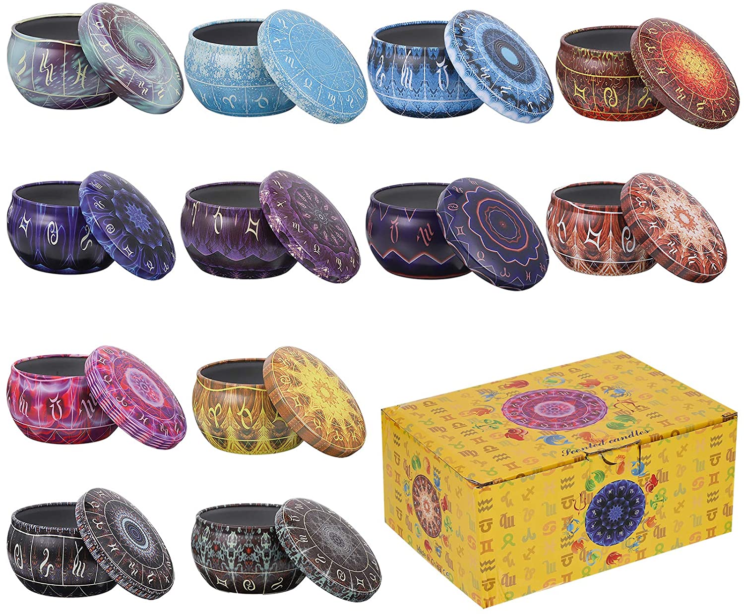 12 pack Candle Tins Round Cand - Candle Making Jars With Lids 评论和价格