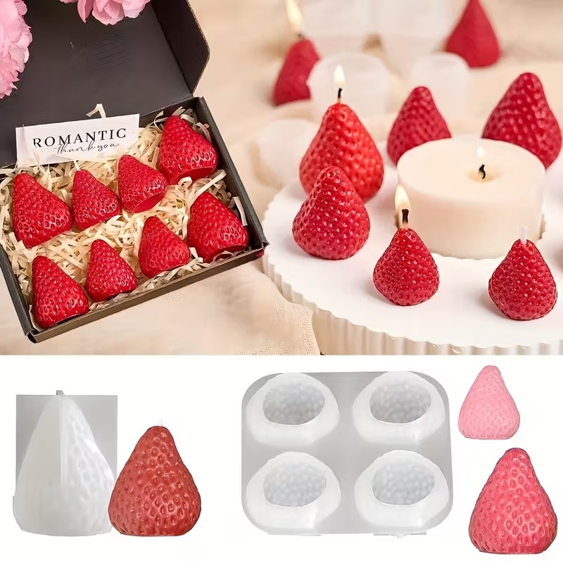 Strawberry Silicone Candle Mol - Candle Making Party 评论和价格