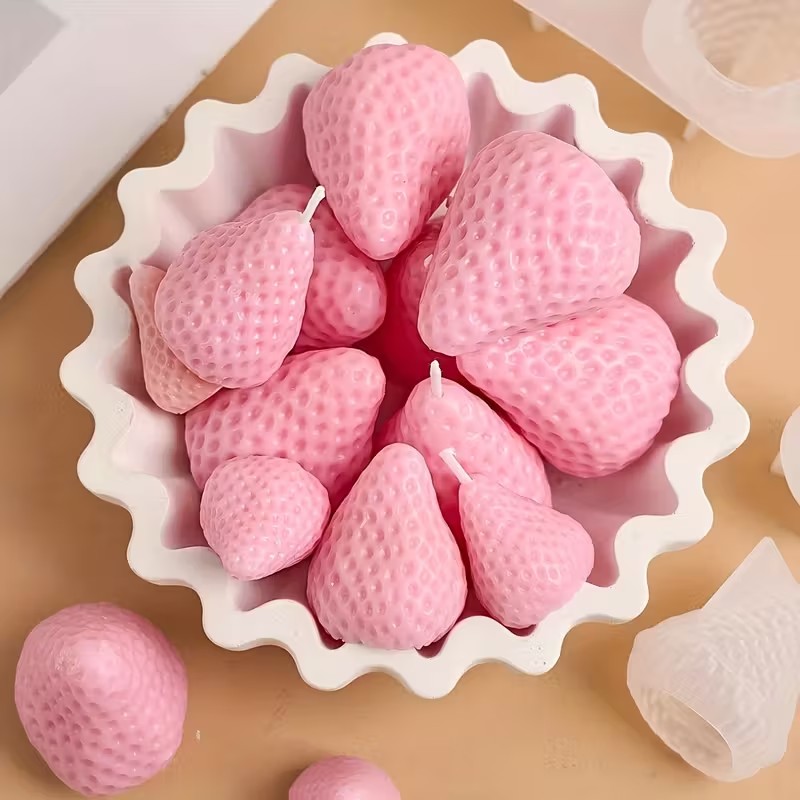 Strawberry Silicone Candle Mol - Candle Making Party 评论和价格