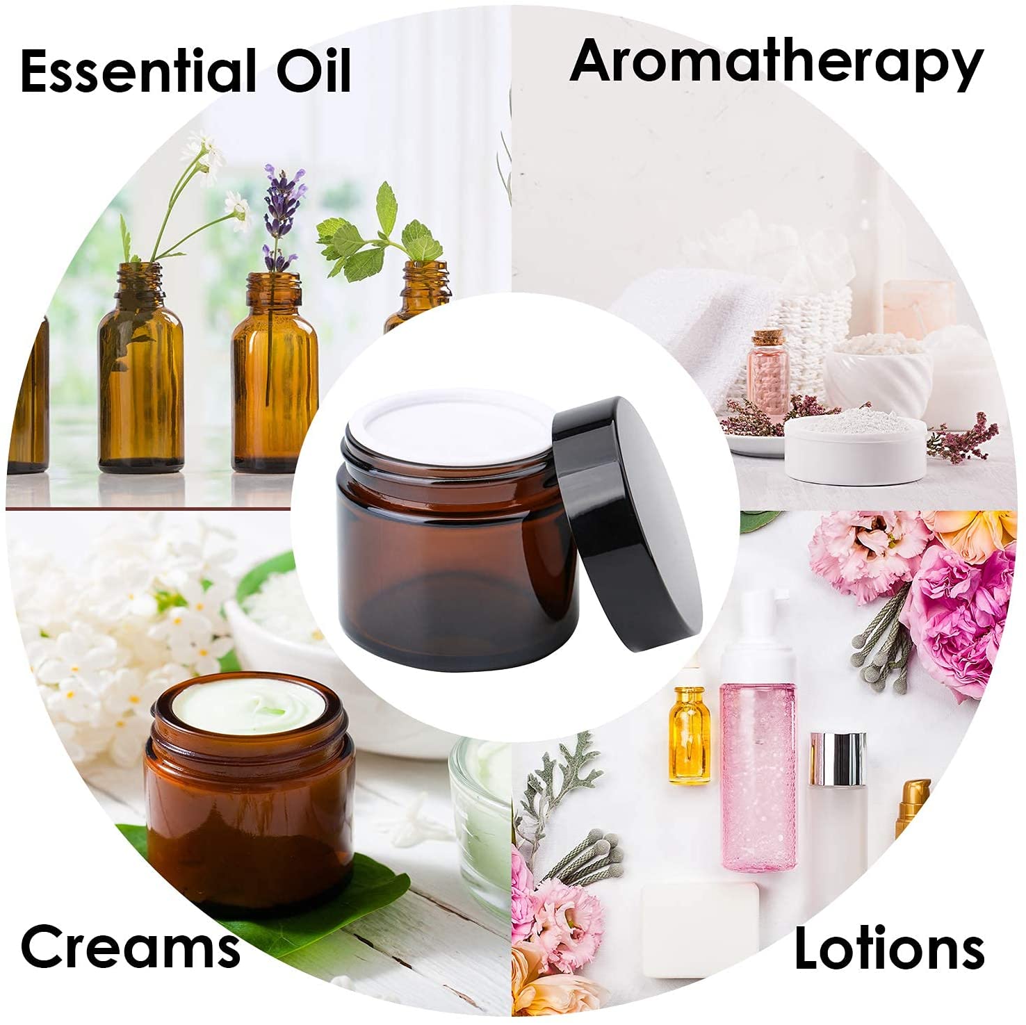 20pcs 5ml 10ml 15ml 20ml 30ml  - Candle Making Jars With Lids 评论和价格