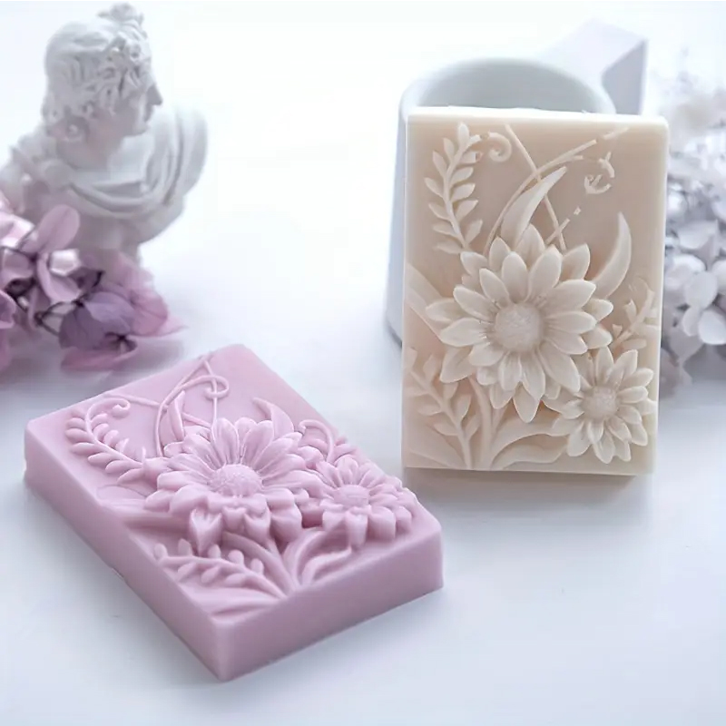 3D Flower Square Soap Silicone - Candle Making Party 评论和价格