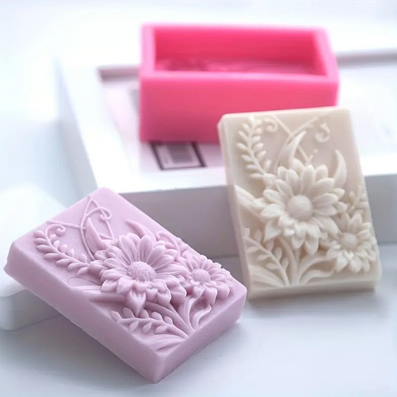 3D Flower Square Soap Silicone - Candle Making Party 评论和价格