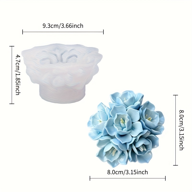 1 Hydrangea Candle Silicone Mo - Candle Making Classes 评论和价格