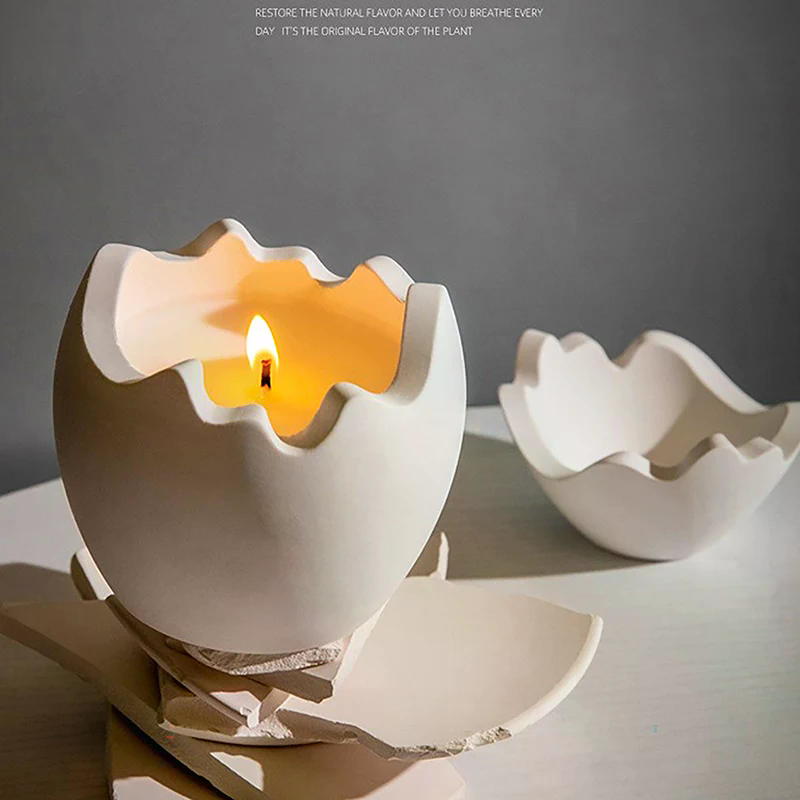 New Egg Shape Candle Jar Mold  - Candle Making Jars With Lids 评论和价格