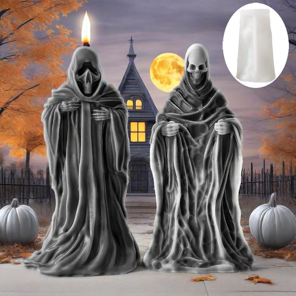 3D Skeleton Scent Candle Silic - Candle Making Video 评论和价格