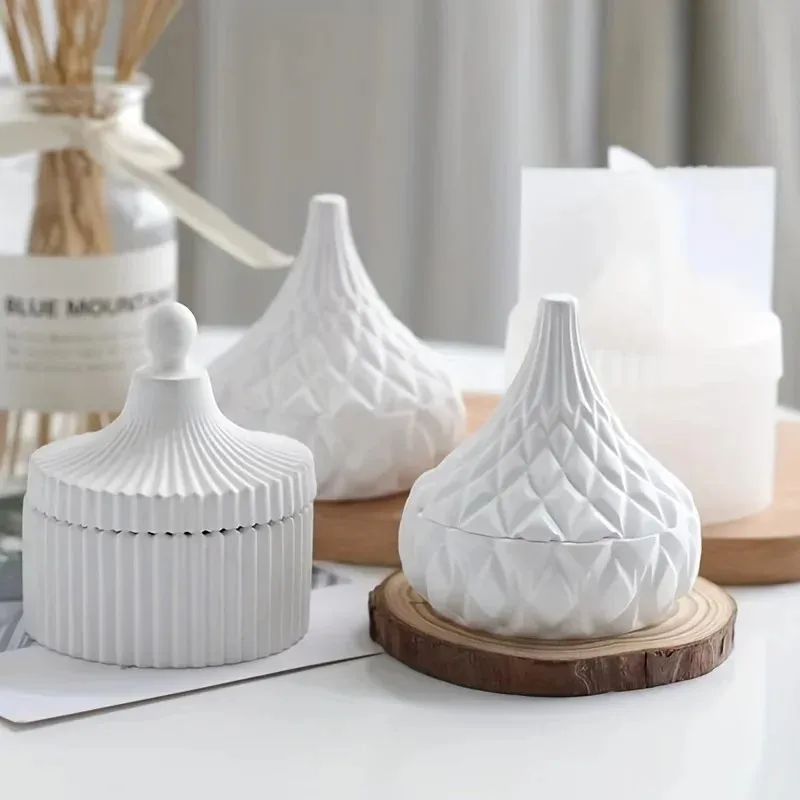 2pcs silicone candle jar mold  - Candle Making Jars With Lids 评论和价格